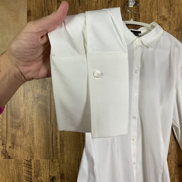 NWT Ann Taylor Factory White Button-down Blouse, Women's XL - Picture 4 of 13